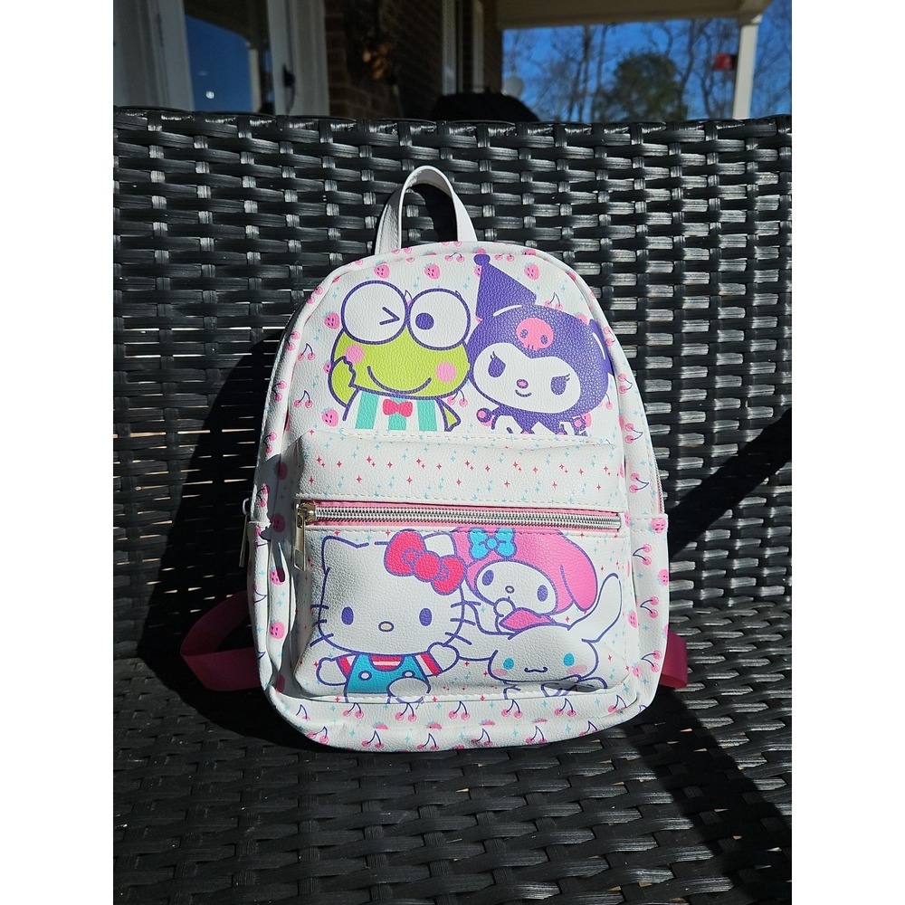 Sanrio Hello Kitty Kuromi Mini Backpack 10" Faux Leather